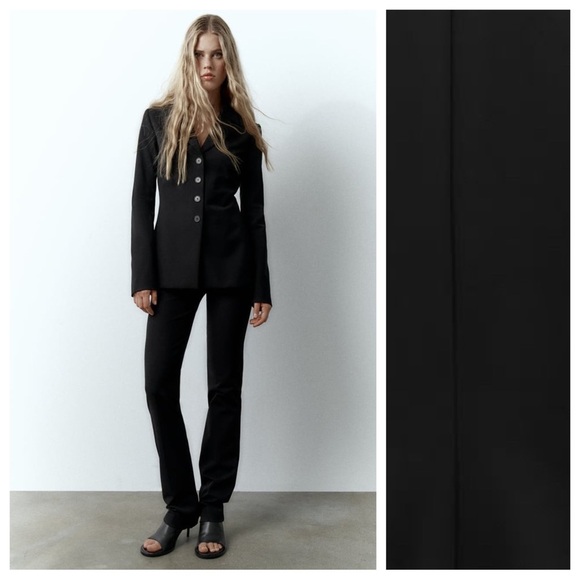 Zara Jackets & Blazers - NWT. Zara Black Fitted Buttoned Blazer. Size XS.